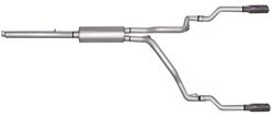 Gibson Split Stainless Exhaust System 05-11 Dakota 3.7L, 4.7L - Click Image to Close